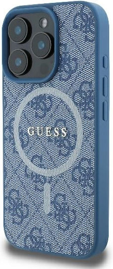 Guess Back Cover Synthetic Leather Durable Blue (iPhone 16 Pro Max)