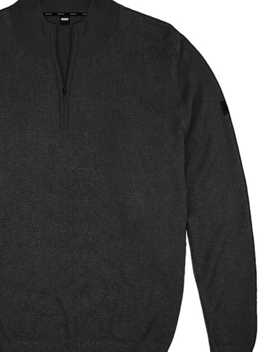 Rebase Men's Long Sleeve Sweater Pure Black, Black