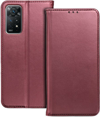 Smart Magneto Synthetic Leather Book Burgundy (Redmi 10C)