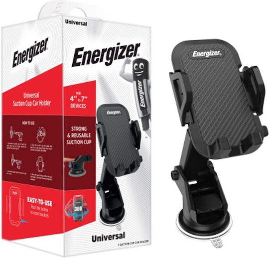 Energizer CKA Suport Auto Pentru Telefon Mobil 4" - 7" Cu Cârlige Reglabile Negru