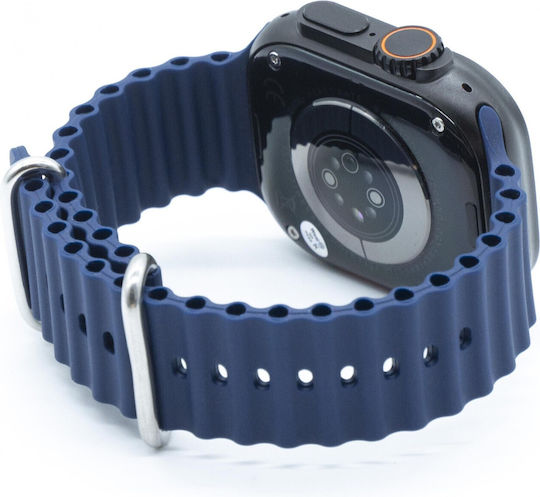 Kiano Solid Smartwatch με Παλμογράφο (Black and Blue Stripe)