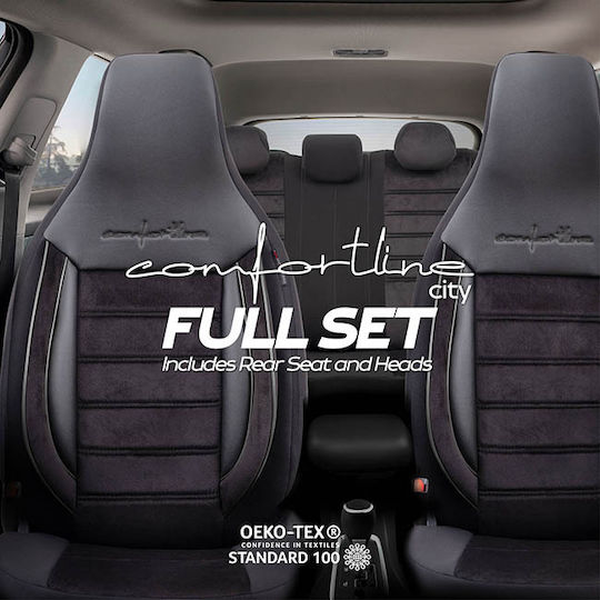 Auto Gs Car Cover Set 11pcs Leatherette Black