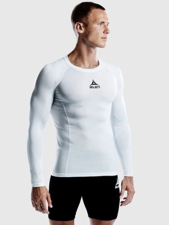 Select Sport Ανδρική Ισοθερμική Μακρυμάνικη Μπλούζα Compression Λευκή