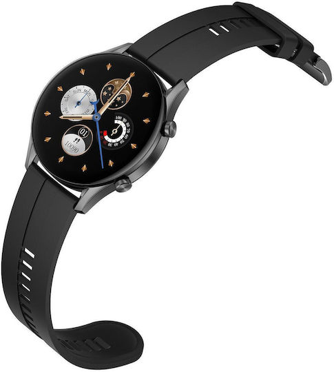 Oromed Fit 7 Pro 46mm Αδιάβροχο Smartwatch με Παλμογράφο (Μαύρο)