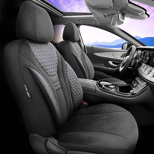 Auto Gs Σετ Καλύμματα Αυτοκινήτου 11τμχ Δερματίνη Design Μαύρα