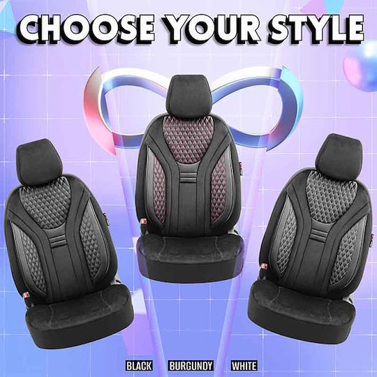 Auto Gs Σετ Καλύμματα Αυτοκινήτου 11τμχ Δερματίνη Design Μαύρα