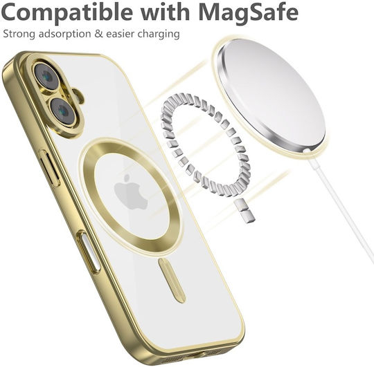 Tech-Protect Magflex Back Cover Plastic / Silicone Satin Gold (iPhone 16)