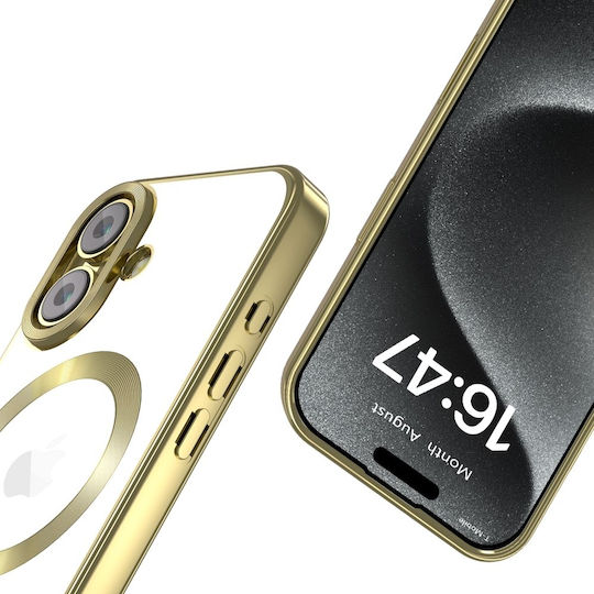 Tech-Protect Magflex Back Cover Plastic / Silicone Satin Gold (iPhone 16)