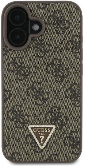 Guess Back Cover Plastic / Leather / Silicone with Strap Brown (iPhone 16)