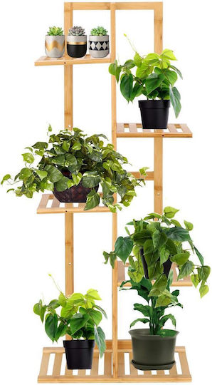 Suport de Flori din Lemn cu 6 Rafturi Ga199 102x40cm