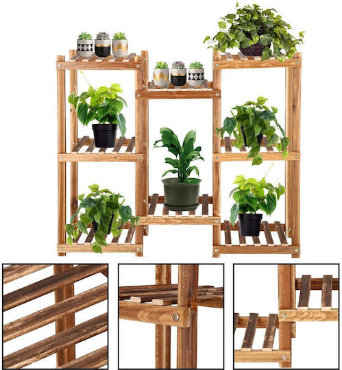 Blumentopf-Regal Holz Braun 85cmx25cmx70cmcm.