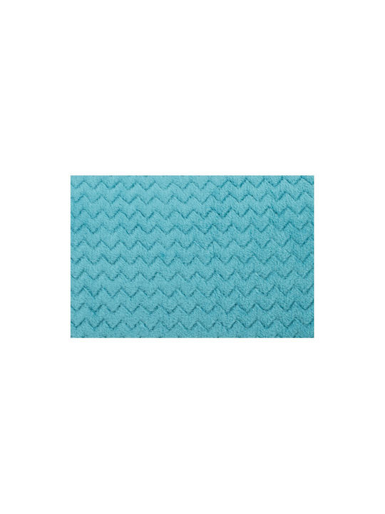Mc Decor Κουβερτοπάπλωμα Μονό 160x230εκ. Waves Turquoise 550 GSM