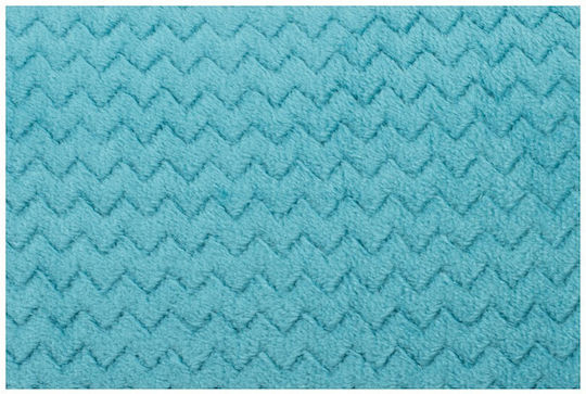 Mc Decor Husă de pătură Single 160x230cm Waves Turquoise 550 g/mp²Gsm