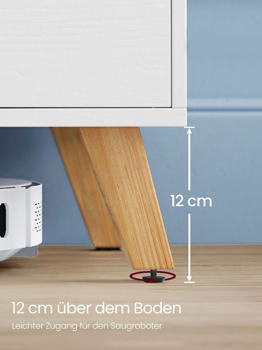 Έπιπλο Τηλεόρασης Λευκό Μ140xΠ40xΥ50cm