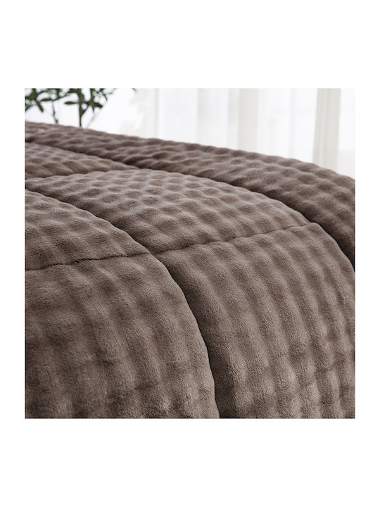 Beauty Home Duvet Cover Semi-Double 180x240cm Mocha