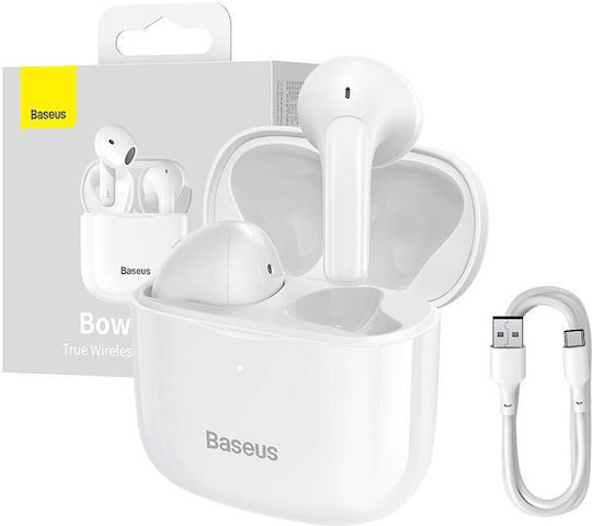 Baseus Bowie E3 Earbud Bluetooth Handsfree Căști cu Carcasă de Încărcare Alb