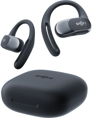 Shokz OpenFit Air Air Conduction Bluetooth Handsfree Ακουστικά με Αντοχή στον Ιδρώτα και Θήκη Φόρτισης Μαύρα