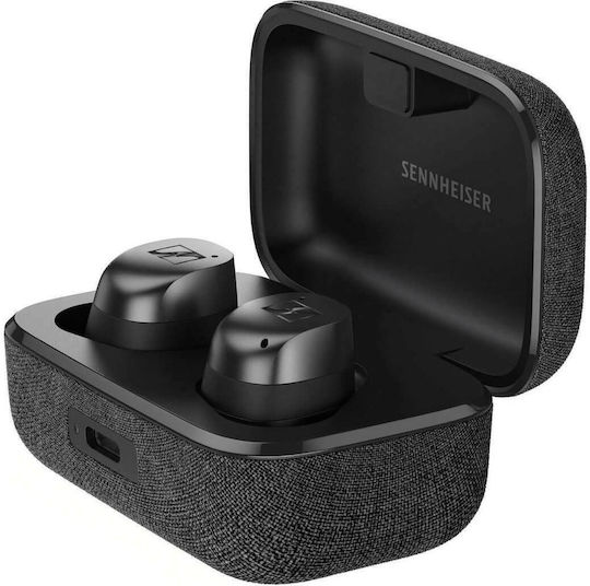 Sennheiser Momentum True Wireless 3 In-ear Bluetooth Handsfree Ακουστικά με Αντοχή στον Ιδρώτα και Θήκη Φόρτισης Black