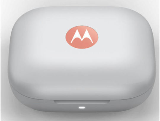 Motorola Moto Buds Bluetooth Handsfree Earphones with Sweat Resistance and Charging Case Coral Peach