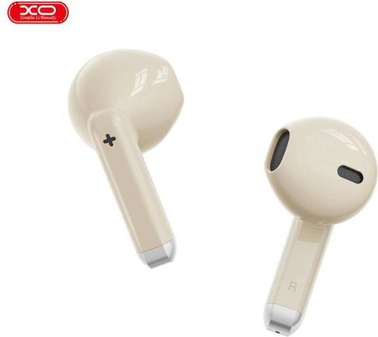 XO X33 Tws In-ear Bluetooth Handsfree Ακουστικά με Θήκη Φόρτισης Μπεζ