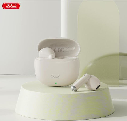XO X33 Tws In-ear Bluetooth Handsfree Ακουστικά με Θήκη Φόρτισης Μπεζ