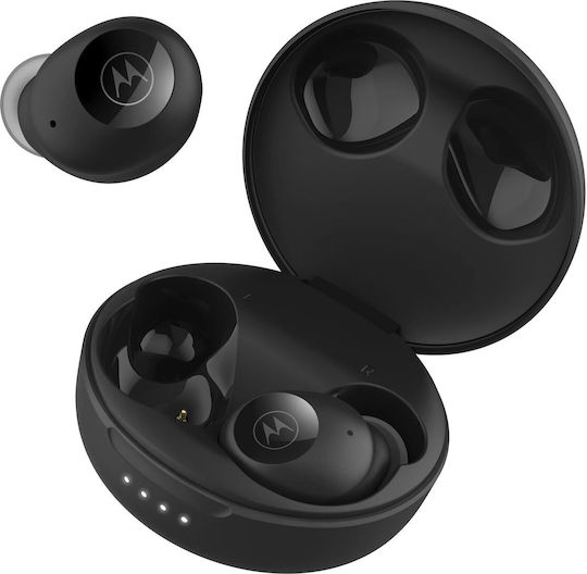 Motorola Moto Buds 250 Bluetooth Handsfree Ακουστικά με Αντοχή στον Ιδρώτα και Θήκη Φόρτισης Jet Black