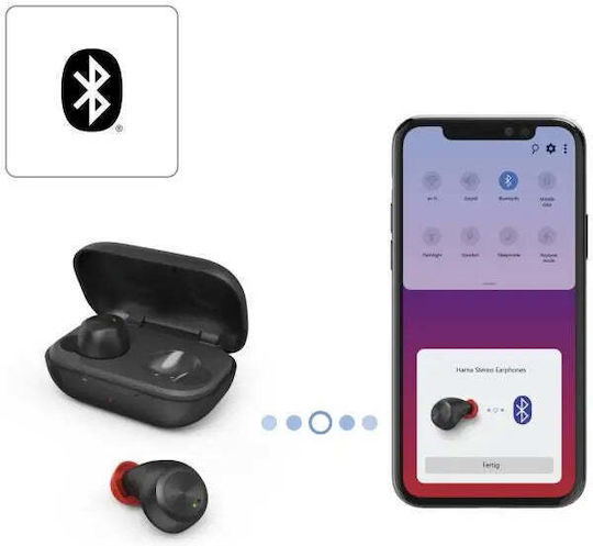 HAMA Spirit Chop In ear Bluetooth хендсфри Слушалки с Кутийка за Зареждане Black, Dark Grey