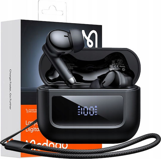 Mcdodo B04 In ear Bluetooth хендсфри Слушалки с Устойчивост на Пот и Кутийка за Зареждане Черен