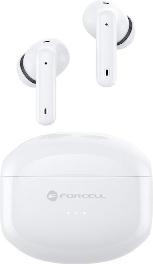 Forcell F-Audio In-ear Bluetooth Handsfree Earphones with Charging Case White