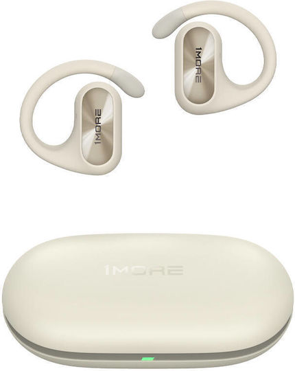 1More Fit SE Open Earbud Bluetooth Handsfree Ακουστικά με Αντοχή στον Ιδρώτα και Θήκη Φόρτισης Λευκά