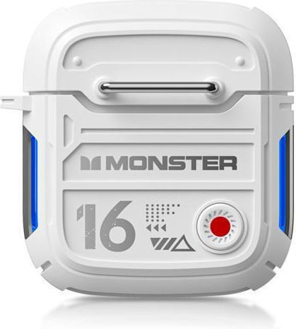 Monster XKT16 Earbud Bluetooth Handsfree Ακουστικά με Θήκη Φόρτισης Λευκά