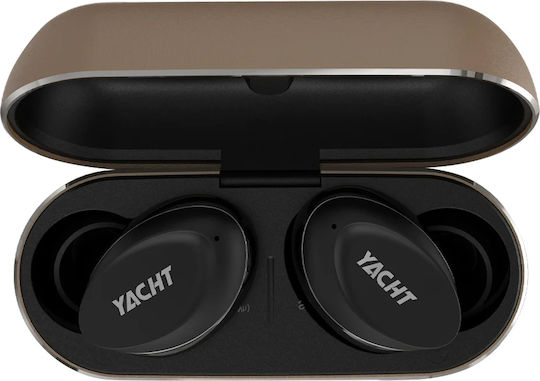 HiFuture YACHT In-ear Bluetooth Handsfree Căști cu Rezistență la Transpirație și Carcasă de Încărcare Black Gold