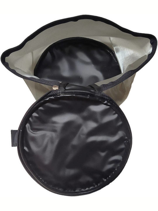 Travel Carrying bag for shaving cosmetics makeup etc. Diameter: 16,5cm Height: 13cm SILVER