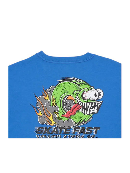 Kids' T-shirt Blue Skate Fast