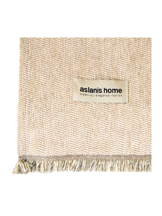 Aslanis Home Ossa Ριχτάρι Πολυθρόνας Chenille 180x180εκ. Μπεζ
