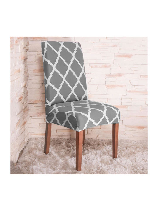 Husă Elastică Scaun Gray White 45x60cm 1buc