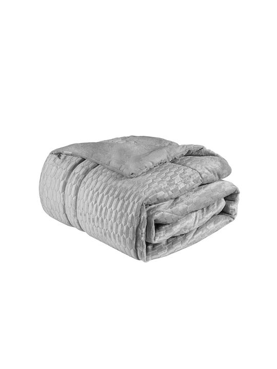 Guy Laroche Duvet Cover Single 160x240cm Gali Grey 660Gsm