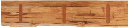 Wandregal Live Edge Kaffee 120x20x2.5cm