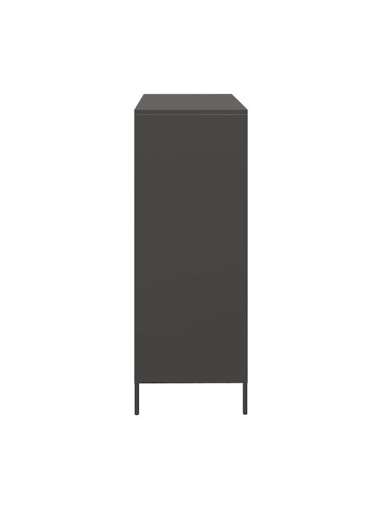 Wandregal Boden Schwarz 101.5x39x103.5cm
