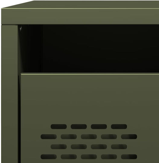 Metal Bedside Table Green 35x39x43.5cm