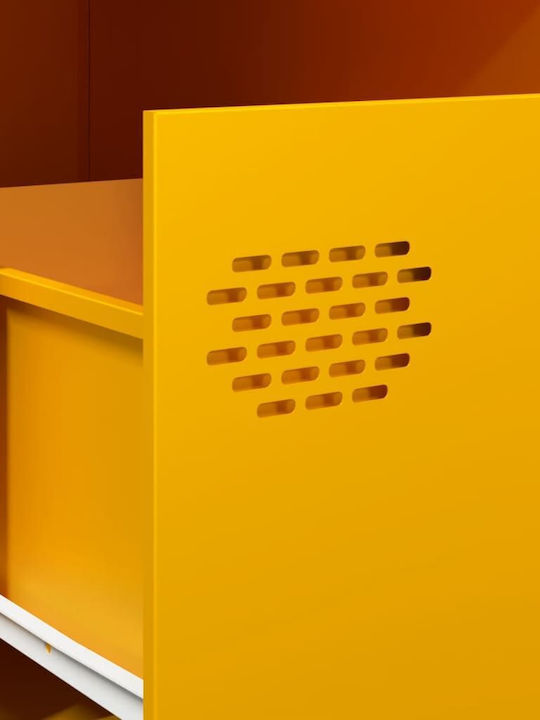 TV-Ständer Metall Senfgelb M68xT50xH43.5cm