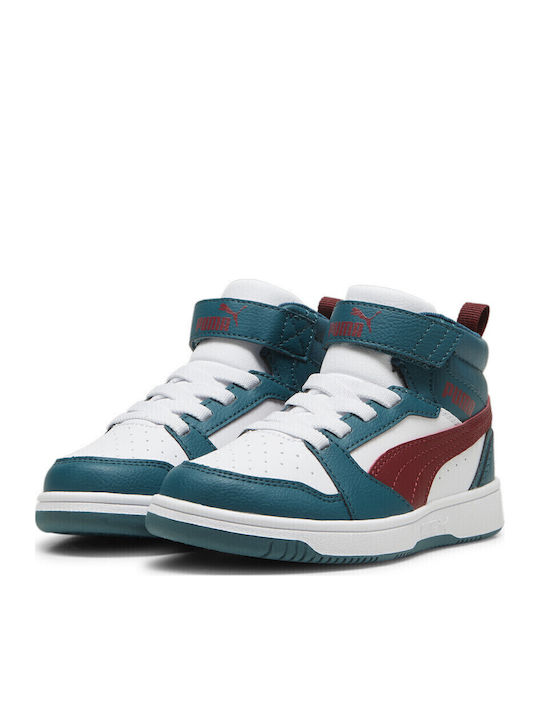 Rebound V6 Παιδικά Sneakers High με Σκρατς Λευκά