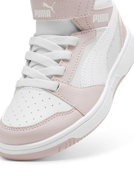 Rebound V6 Παιδικά Sneakers High με Σκρατς Λευκά