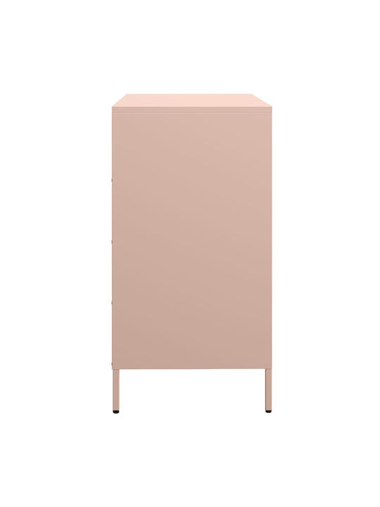 Comoda pentru Dormitor Metalică cu 4 sertare Pink 68x39x73.5buc