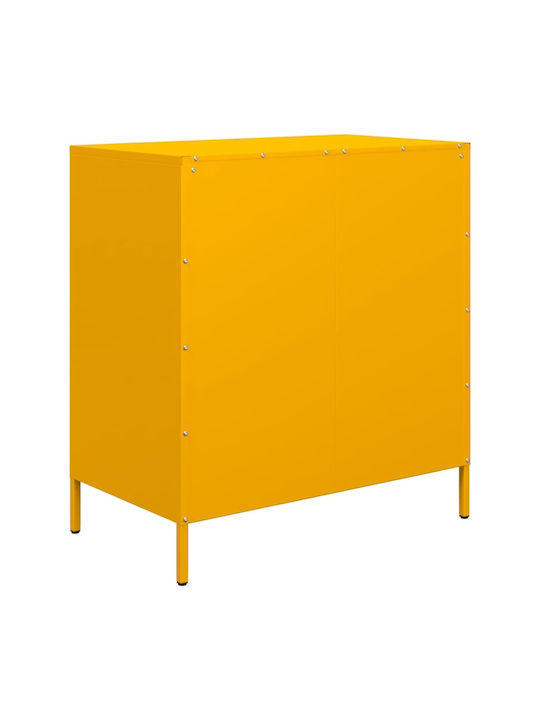 Συρταριέρα Κρεβατοκάμαρας mit 4 Schubladen Mustard 68x39x73.5cm