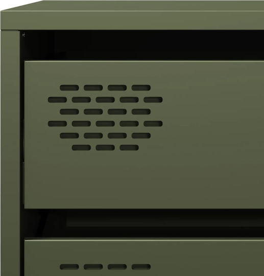 Comoda pentru Dormitor Metalică cu 3 sertare Olive 68x39x58.5buc