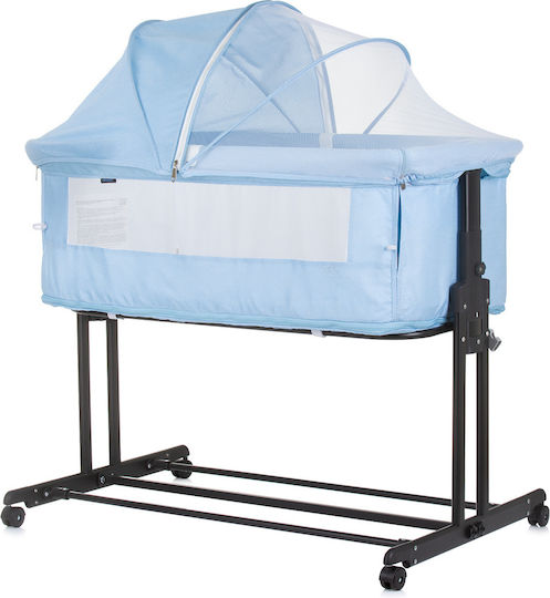 Chipolino Wiege mit Matratze, Seitlicher Öffnung und Rädern Blau