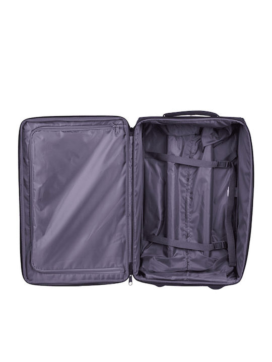 CAT Large Fabric Black Suitcase with 2 Wheels Height 71cm