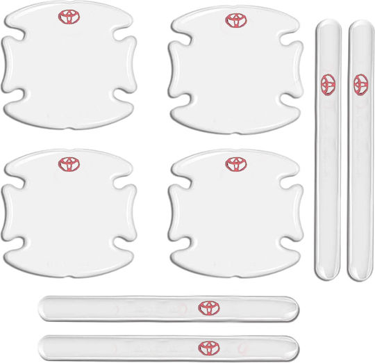 Protections for Car Doors 8.5cm x 8.5cm 8pcs Transparent