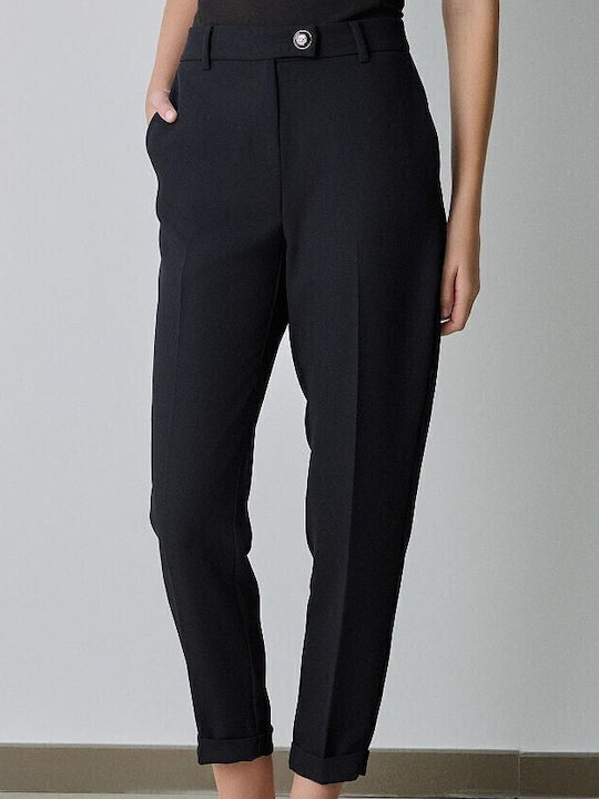 Damen Stoff Hose Black